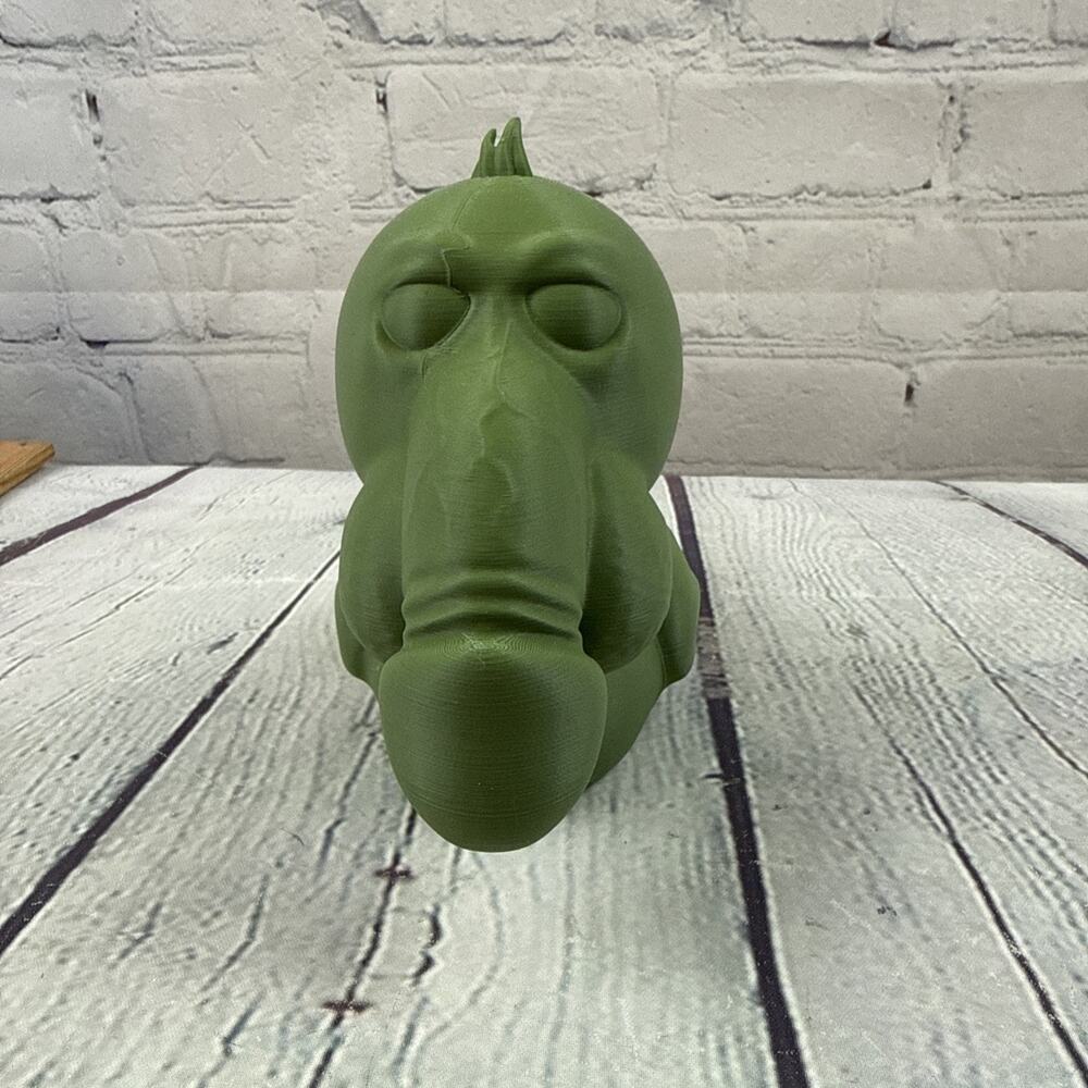Dick Head Duck Prank Jeep Wrangler Friends 3d Printed Green PLA+ White Elephant